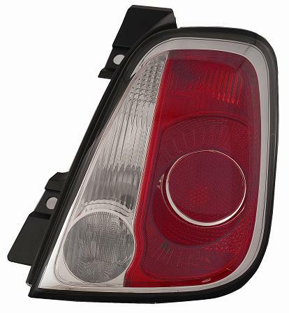 GRUPPO OTTICO POSTERIORE DX BIANCO-ROSSO BORDO NERO FIAT 500 07/15>CABRIO