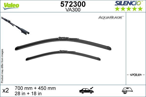 VA300 KIT SPAZZOLE ACQUABLADE (MM700+450)