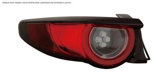 FANALE POSTERIORE DX ESTERNO A LED MAZDA 3 01/19> VERSIONE LED SIGNATURE