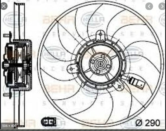 VENT RAD  REFR/COND  VWGOLF V 2.0