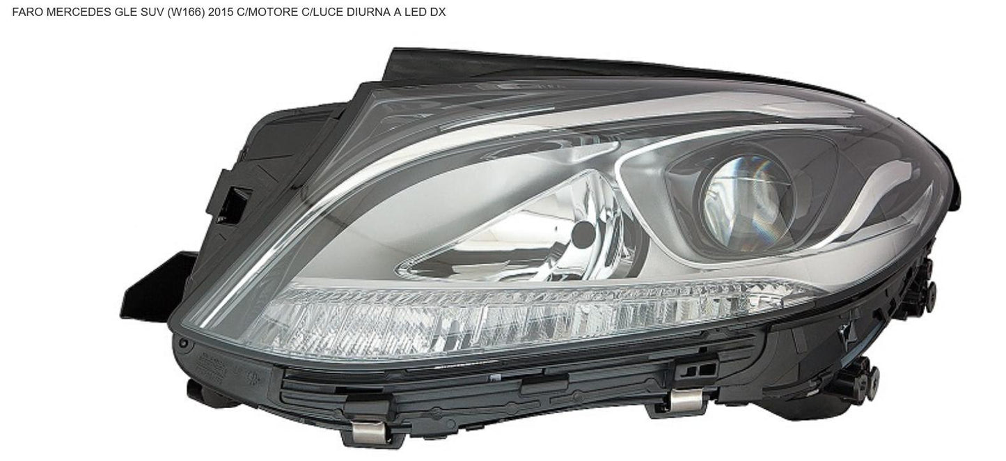 FARO DX CON MOTOR ELETT CON LUCE DIUR A LED MERC GLE W166 01/15>