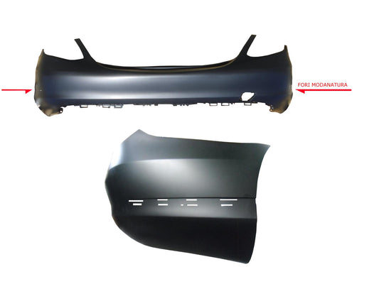 PARAURTI POSTERIORE PRIMER C/FORI MODANATURE MERCED CLASSE C W205 12/13>