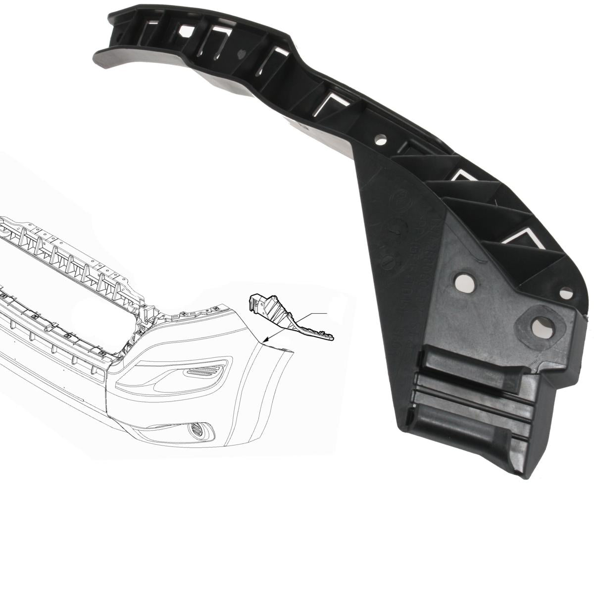 STAFFA PARAURTI ANTERIORE DX EST FIAT DUCATO-CITR JUMP-PEUG BOXER 01/14>