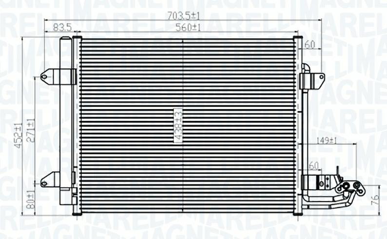 CONDENSATORE VW TOURAN (1T1, 1T2) 1.9 TDI