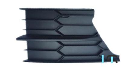 GRIGLIA PARAURTI ANTERIORE SX C/LE C/PROFILO NERO SKODA SUPERB 01/13>