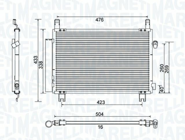 CONDENSATORE TOYOTA YARIS (P9) 1.4 D-4D (
