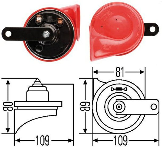 TROMBA 12V ROSSO/NERO