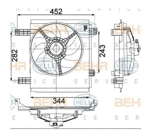 VENTOLA RAD SMART CITY COUPE W450 AC