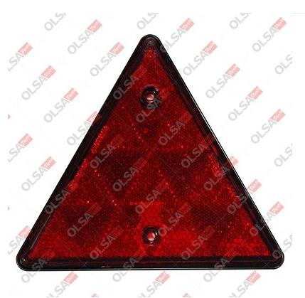 CATADIOTTRO TRIANGOLARE2 FORI ROSSO - INTERASSE 70 MM -