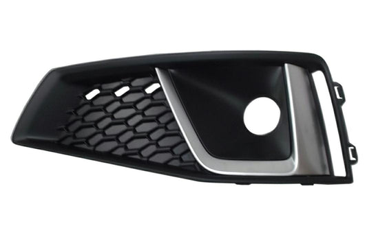 GRIGLIA PARAURTI ANTERIORE SX C/FEND+MODANATURE SILVER AUDI A4 08/18> S-LINE