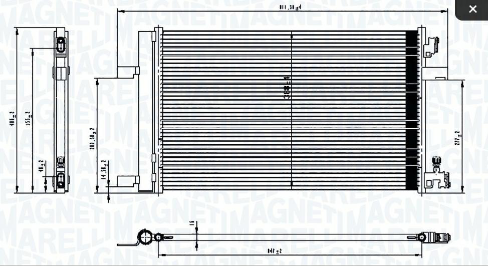 CONDENSATORE VAUXHALL ASTRA MK VI (J) (P10) -CHEVROLET -