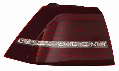 FANALE POSTERIORE DX ESTERNO A LED ROSSO SCURO VW GOLF 7 10/12> R20