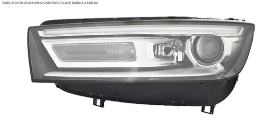 FARO DX CON MOT ELETT CON LUCE DIURN A LED BIXENO D5S AUDI Q5 01/16>