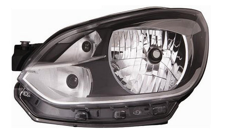 FARO DX H4 PREDISPOSTO REGOLAZIONE ELET VW UP 01/12>PARAB NERA BORDO CROM