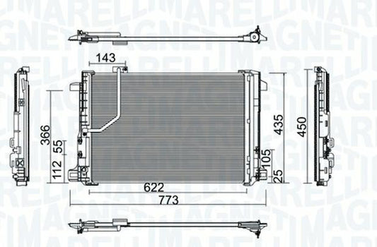 CONDENSATORE MERCEDES CLASSE C (W204)