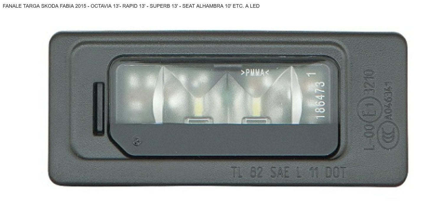 FANALE TARGA DX/SX A LED VOLKSWAGEN CADDY 01/15>TRANSPORTER T6
