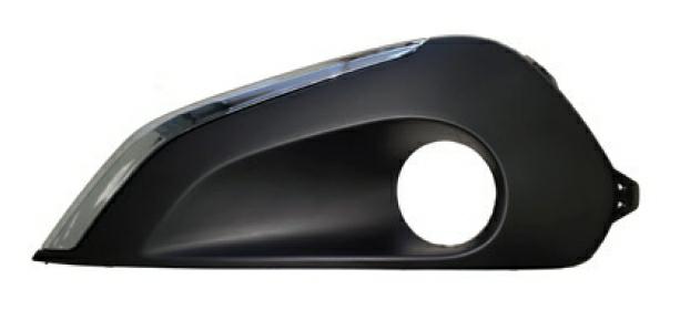 GRIGLIA PARAURTI ANTERIORE SX C/FEND+MODANATURE CROMO PEUGEOT 208 06/15>