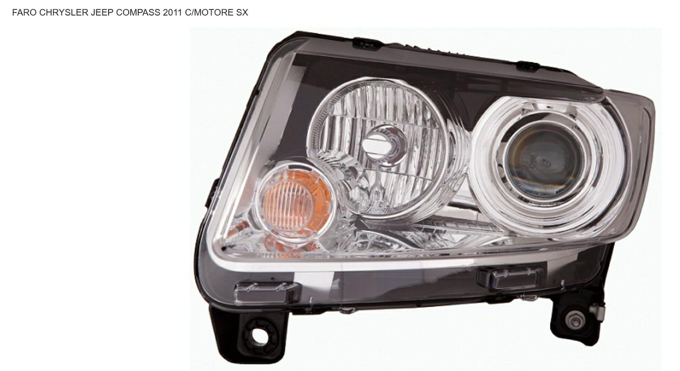 FARO SX CON MOTOR ELETTR JEEP COMPASS 01/11> PARAB INTERNO CROM