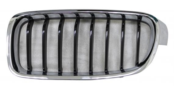 GRIGLIA ANTERIORE SX CROM-NERA BMW SERIE 3 F30 06/11> SPORT