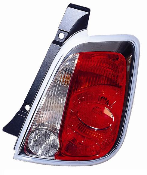 GRUPPO OTTICO POSTERIORE DX BIANCO ROSSO FIAT 500 07/07> BORDO BIANCO