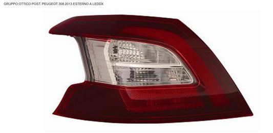 GRUPPO OTTICO POSTERIORE DX ESTERNO A LED PEUGEOT 308 01/13>