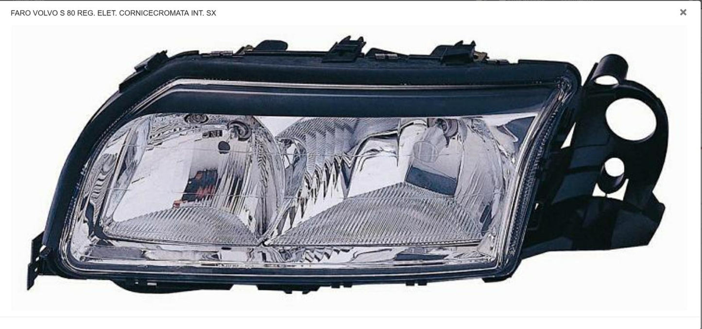 FARO SX H7-H7 PRE REGOLAZIONE ELET VOLVO S80 12/98>12/03 CORN INTERNO CROM