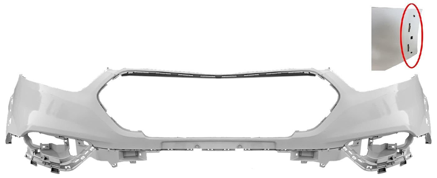 PARAURTI ANTERIORE PRIMER C/FORI GIROPARAF FORD TRANSIT CUSTOM 01/18>