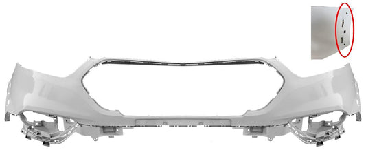 PARAURTI ANTERIORE PRIMER C/FORI GIROPARAF FORD TRANSIT CUSTOM 01/18>